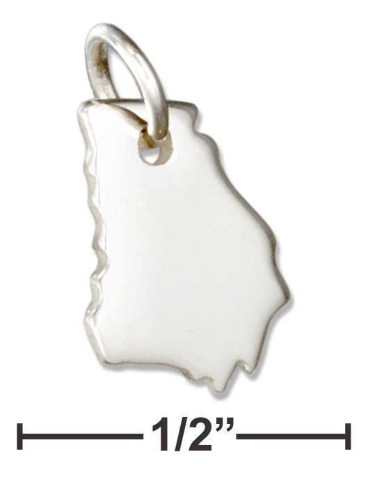 Silver Charms & Pendants Sterling Silver Charm:  Georgia State Silhouette Charm JadeMoghul Inc.