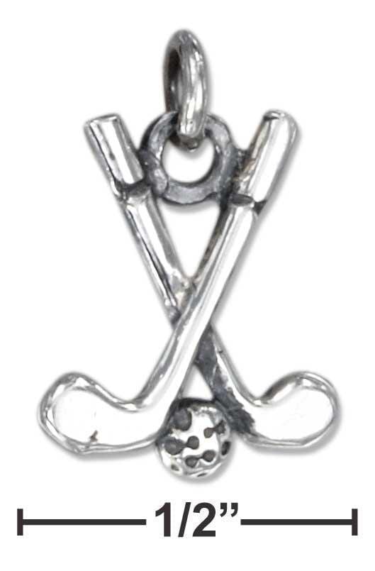 Silver Charms & Pendants Sterling Silver Charm:  Golf Clubs And Ball Golf Charm JadeMoghul