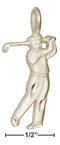 Silver Charms & Pendants Sterling Silver Charm:  Golfer Pendant JadeMoghul Inc.