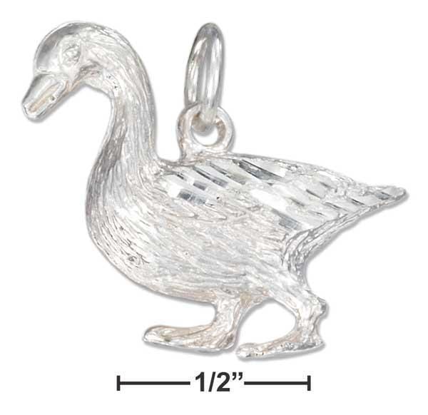 Silver Charms & Pendants Sterling Silver Charm:  Goose Charm JadeMoghul