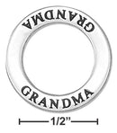 Silver Charms & Pendants Sterling Silver Charm:  "Grandma" Affirmation Band Pendant JadeMoghul Inc.