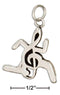 Silver Charms & Pendants Sterling Silver Charm:  Here Comes Treble Music Charm JadeMoghul Inc.