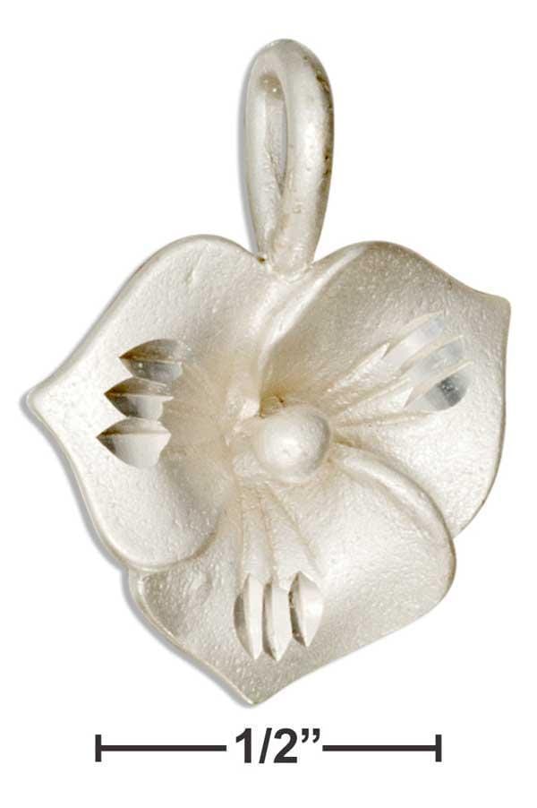 Silver Charms & Pendants Sterling Silver Charm:  Hibiscus Flower Pendant JadeMoghul Inc.