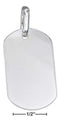 Silver Charms & Pendants Sterling Silver Charm:  High Polish Engravable Dog Tag Charm JadeMoghul