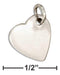 Silver Charms & Pendants Sterling Silver Charm:  High Polish Flat Heart Charm JadeMoghul Inc.