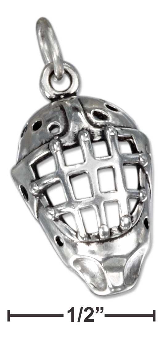 Silver Charms & Pendants Sterling Silver Charm:  Hockey Goalie Mask Charm JadeMoghul