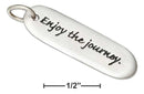 Silver Charms & Pendants Sterling Silver Charm:  Inspirational "Enjoy The Journey" Message Tag Charm JadeMoghul Inc.
