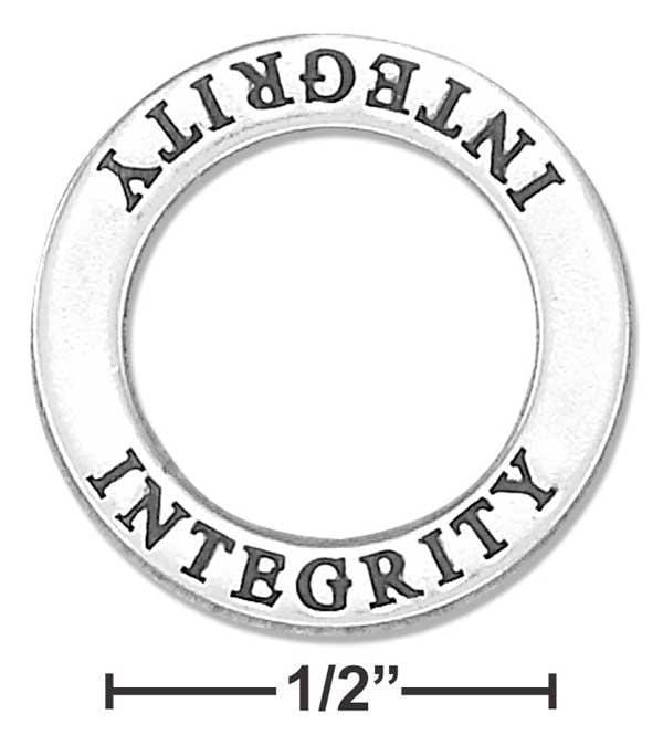 Silver Charms & Pendants Sterling Silver Charm:  "integrity" Affirmation Band Pendant JadeMoghul