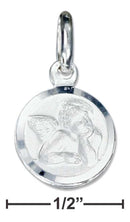 Silver Charms & Pendants Sterling Silver Charm:  Italian Rafael Angel Charm With Satin Finish JadeMoghul