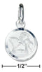 Silver Charms & Pendants Sterling Silver Charm:  Italian Rafael Angel Charm With Satin Finish JadeMoghul