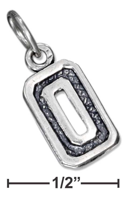 Silver Charms & Pendants Sterling Silver Charm:  Jersey "0" Number Charm JadeMoghul