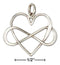 Silver Charms & Pendants Sterling Silver Charm:  Large Infinity Heart Charm JadeMoghul Inc.