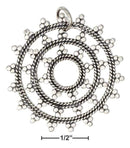 Silver Charms & Pendants Sterling Silver Charm:  Large Mandala Charm JadeMoghul Inc.