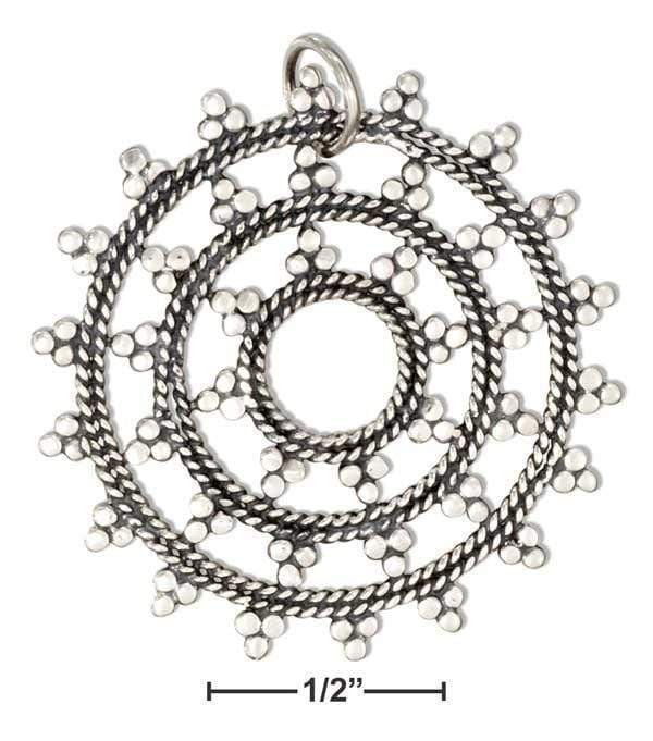 Silver Charms & Pendants Sterling Silver Charm:  Large Mandala Charm JadeMoghul Inc.