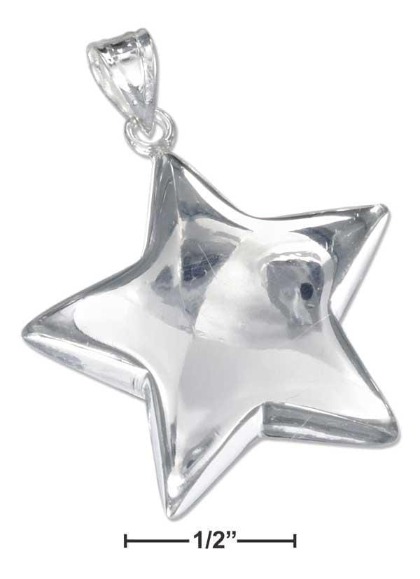 Silver Charms & Pendants Sterling Silver Charm:  Large Shining Star Pendant JadeMoghul