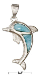 Silver Charms & Pendants Sterling Silver Charm:  Larimar Dolphin Pendant JadeMoghul Inc.