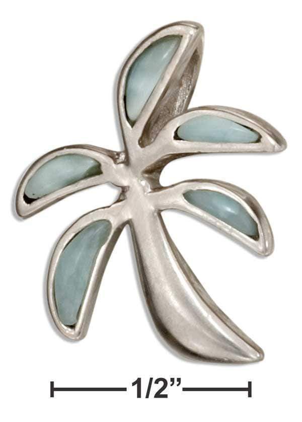 Silver Charms & Pendants Sterling Silver Charm:  Larimar Palm Tree Pendant JadeMoghul Inc.