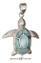 Silver Charms & Pendants Sterling Silver Charm:  Larimar Turtle Pendant JadeMoghul Inc.