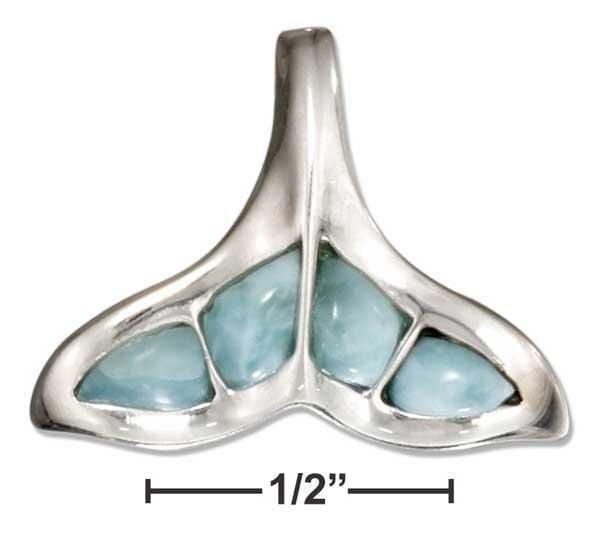 Silver Charms & Pendants Sterling Silver Charm:  Larimar Whale Tail Pendant JadeMoghul Inc.