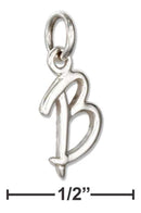 Silver Charms & Pendants Sterling Silver Charm:  Letter "B" Script Initial Charm JadeMoghul Inc.