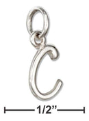 Silver Charms & Pendants Sterling Silver Charm:  Letter "C" Script Initial Charm JadeMoghul Inc.