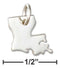 Silver Charms & Pendants Sterling Silver Charm:  Louisiana State Silhouette Charm JadeMoghul Inc.