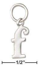 Silver Charms & Pendants Sterling Silver Charm:  Lower Case Letter "F" Initial Charm JadeMoghul Inc.