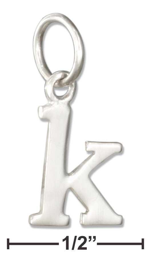 Silver Charms & Pendants Sterling Silver Charm:  Lower Case Letter "K" Initial Charm JadeMoghul Inc.