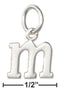 Silver Charms & Pendants Sterling Silver Charm:  Lower Case Letter "M" Initial Charm JadeMoghul Inc.