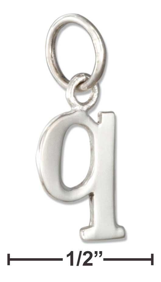 Silver Charms & Pendants Sterling Silver Charm:  Lower Case Letter "Q" Initial Charm JadeMoghul Inc.