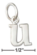 Silver Charms & Pendants Sterling Silver Charm:  Lower Case Letter "U" Initial Charm JadeMoghul Inc.