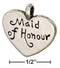 Silver Charms & Pendants Sterling Silver Charm:  "Maid Of Honor" Heart Message Pendant JadeMoghul Inc.