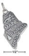 Silver Charms & Pendants Sterling Silver Charm:  Maine State Charm JadeMoghul