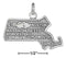 Silver Charms & Pendants Sterling Silver Charm:  Massachusetts State Charm JadeMoghul