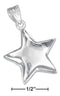 Silver Charms & Pendants Sterling Silver Charm:  Medium Shining Star Pendant JadeMoghul