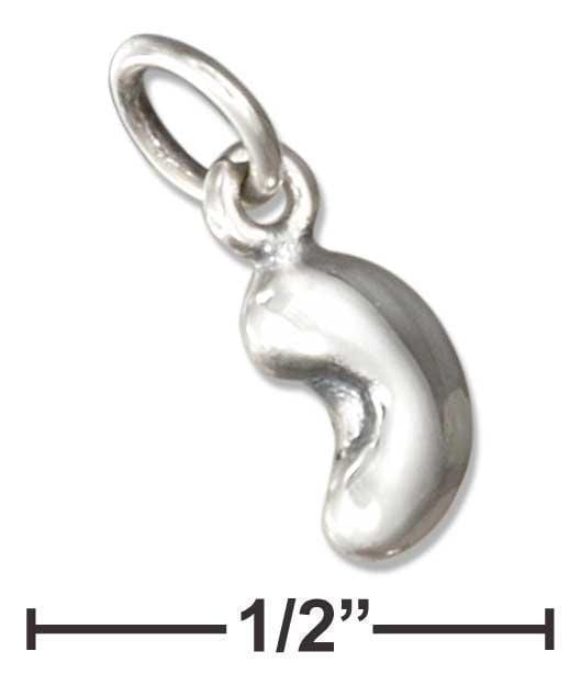 Silver Charms & Pendants Sterling Silver Charm:  Mini 3D Bean Charm JadeMoghul Inc.