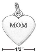 Silver Charms & Pendants Sterling Silver Charm:  "mom" Affirmation Heart Charm JadeMoghul