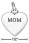 Silver Charms & Pendants Sterling Silver Charm:  "mom" Affirmation Heart Charm JadeMoghul