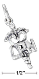 Silver Charms & Pendants Sterling Silver Charm:  Nurses Symbol Licensed Practical Nurse "lpn" Charm JadeMoghul