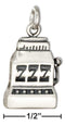 Silver Charms & Pendants Sterling Silver Charm:  One Armed Bandit Slot Machine Charm JadeMoghul Inc.