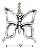 Silver Charms & Pendants Sterling Silver Charm:  Open Butterfly Charm JadeMoghul