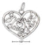 Silver Charms & Pendants Sterling Silver Charm:  Open Filigree Heart "granddaughter" Charm JadeMoghul