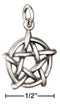 Silver Charms & Pendants Sterling Silver Charm:  Open Pentagram Charm JadeMoghul Inc.