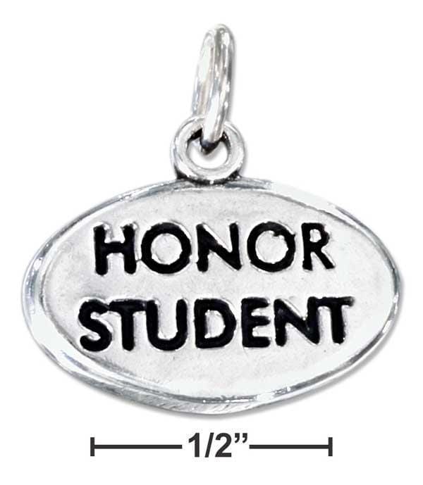 Silver Charms & Pendants Sterling Silver Charm:  Oval "honor Student" Charm JadeMoghul