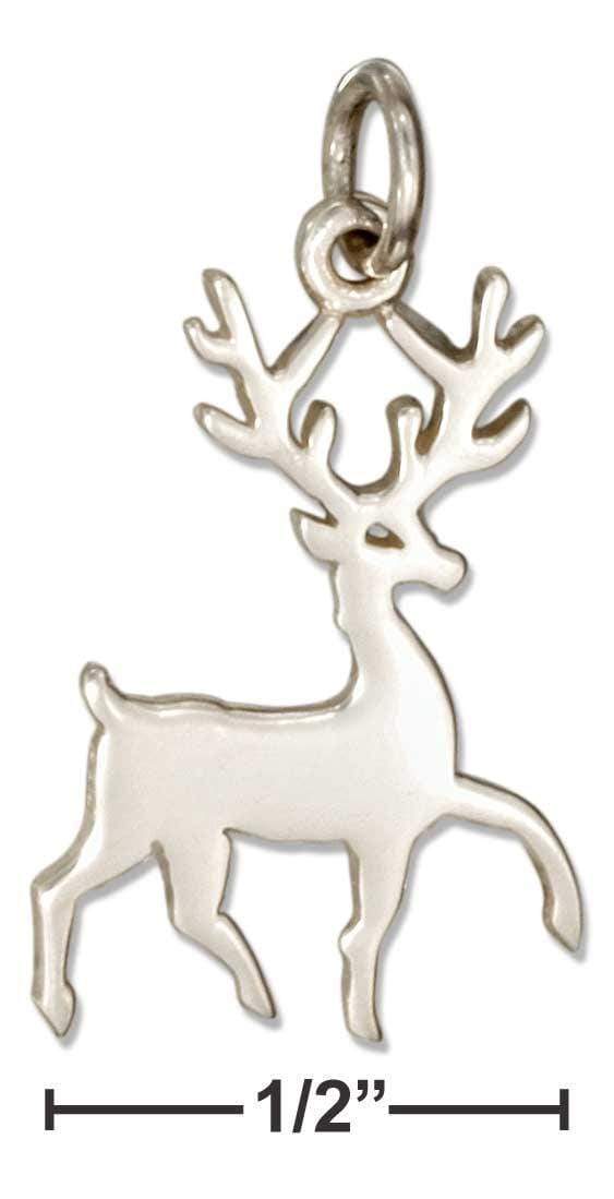 Silver Charms & Pendants Sterling Silver Charm:  Prancing Reindeer Charm JadeMoghul Inc.