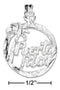 Silver Charms & Pendants Sterling Silver Charm:  "puerto Rico" Charm With Palm Tree In Circle JadeMoghul