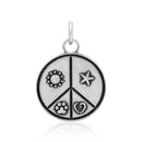 Silver Charms & Pendants Sterling Silver Charm:  Random Acts Of Kindness Pendant With Sun Star Dog Paw Print Heart JadeMoghul Inc.