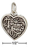 Silver Charms & Pendants Sterling Silver Charm:  Reversible "Forever Mine" "Forever Yours" Heart Charm JadeMoghul Inc.