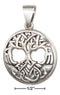 Silver Charms & Pendants Sterling Silver Charm:  Round Celtic Tree Of Life Pendant JadeMoghul Inc.