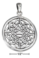 Silver Charms & Pendants Sterling Silver Charm:  Round Filigree Celtic Knot Pendant JadeMoghul